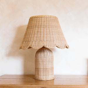 New Arrival Eco Friendly Handwoven Rattan <b>Table</b> <b>Lamp</b> Soft Curved <b>Shade</b> Handmade Lighting <b>For</b> Wholesale Bulk Home Decor Market - Product Image 6