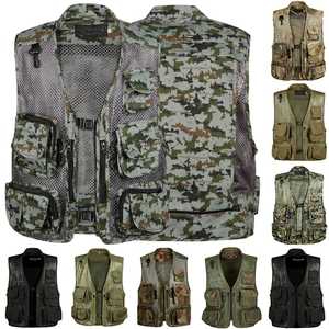 Chalecos de pesca con múltiples bolsillos, chaquetas de malla transpirables rápidas para exteriores, fotografía, senderismo, deporte al aire libre, chaleco sin mangas de carga de malla para hombres - Product Image 2