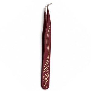 Pince à épiler professionnelle à pointe fine pour extensions de cils, en acier inoxydable, pince à isolation de précision pour cils - Product Image 1