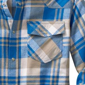 2025 nuevo diseño elegante 100% camisas casuales de franela de algodón para hombres transpirables con cuello levantado antiarrugas para otoño - Product Image 6