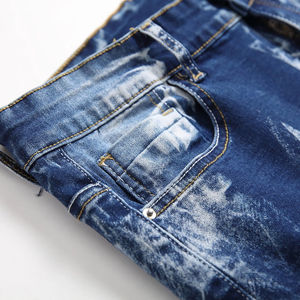 Best Style Fashionable <b>Men</b> Straight <b>Jeans</b> Pant Winter Casual Denim <b>Elastic</b> <b>Waist</b> Waterproof High-quality Reasonable Price - Product Image 3