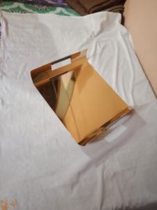 Vente en gros lot de 3 assiettes à dîner en acier inoxydable, plateau en métal nickelé pour le service des aliments - Product Image 2