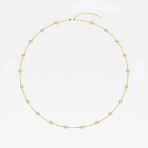 Collier de luxe en diamant rond de 400 carats cultivé en laboratoire, en or blanc 14 carats, bijoux fins faits à la main - Product Image 6