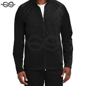 Chaqueta de chándal de punto para hombre, respaldo cepillado suave, costura duradera, ajuste atlético, ropa deportiva ligera y cómoda, correr, gimnasio - Product Image 3