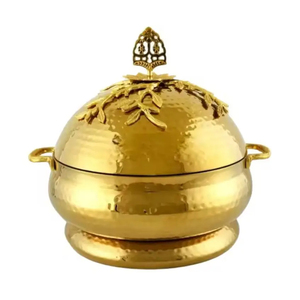 Dome Shape Hotpot 1 Pc Silver Metal Metal Stackable Casserole Wholesale Variety Beautiful Design - Product Image 2