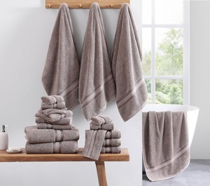 Juego de toallas de baño de secado rápido de lujo de 6 piezas Durable Ecológico Algodón turco Técnicas tejidas de color sólido Toalla al por mayor - Product Image 3