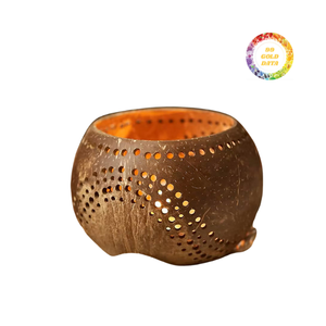 Iluminación decorativa de contenedor de vela de cáscara de coco de lujo de mejor venta de Vietnam - Product Image 5