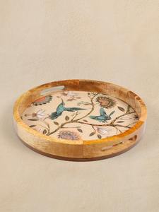 Plateau de service en bois émaillé élégant pour les fêtes - Product Image 4