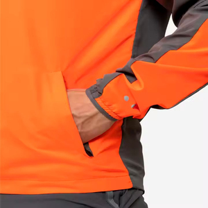 เสื้อแจ็คเก็ตกันลมสำหรับผู้ชายไซส์ใหญ่ วิ่งกลางแจ้ง ผ้าโพลีเอสเตอร์เนื้อนุ่ม กันฝน มีฮู้ด ซักได้ ระบายอากาศ รับผลิตแบบ OEM - Product Image 6