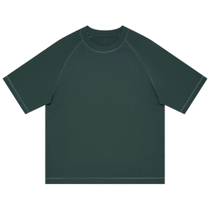 เสื้อยืดโอเวอร์ไซส์สีมิ้นท์ 300 กรัม สำหรับผู้ชายและผู้หญิง ผ้าฝ้ายและโพลีเอสเตอร์ 100% คุณภาพสูง แบบเรียบ ย้อมสีพื้น น่ารัก แขนกุด สั่งทำได้ ขั้นต่ำ 2 ตัว - Product Image 1