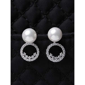 Pendientes de Perlas de Plata de Ley 925 de Primera Calidad para Mujeres y Niñas, Compre un Hermoso Accesorio de Joyería - Product Image 2