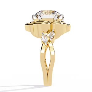 Wholesale Round Brilliant Cut Lab Grown Diamond Ring IGI Certified D E Color 14K Gold Engagement Ring for Women Customizable - Product Image 2