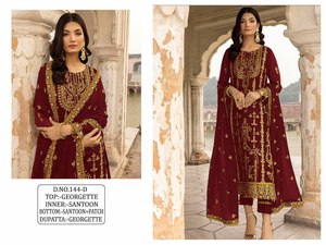 Salwar Kameez Georgette Broderie Travail Anarkali Costume de Viscose Modal Vente en Ligne Dernier Créateur Style Pakistanais Femmes - Product Image 4