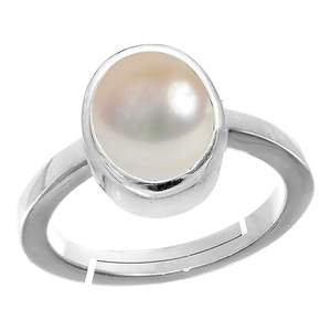 100% Certified Pearl Moti 6.25 Ratti 5.70 Carat Stone Astrological Adjustable <b>Ring</b> <b>for</b> <b>Men</b> & Women - Product Image 3