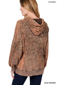 Made in Pakistan Latest Style Streetwear <b>Women</b> Hoodie Cotton <b>Fleece</b> Acid Wash Vintage Custom Logo <b>Women</b> Washed Hoodie - Product Image 6