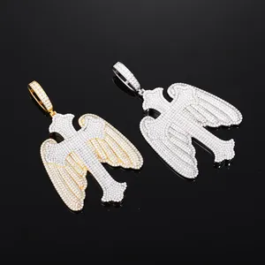 Pendentif Croix Moissanite Entièrement Sertie en Argent 925 Premium, Bijou Hip Hop Tendance 2025, Cadeau Unisexe Populaire - Product Image 3