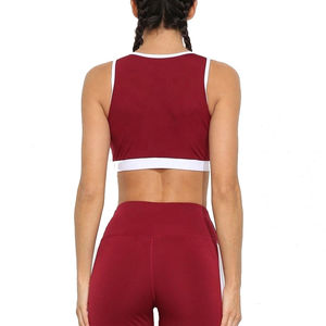 Ensemble de yoga pour femmes de haute qualité à motif à carreaux fermeture à taille élastique-Vente en gros disponible - Product Image 4
