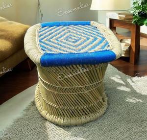 Tabouret en bambou de canne en rotin multifonctionnel de haute qualité pouf pour salon jardin balcon Restaurant Console d'incrustation d'os - Product Image 3