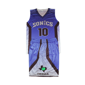 Uniforme de baloncesto juvenil, tela de malla de poliéster, diseño personalizado, pantalones cortos de baloncesto con jersey - Product Image 3