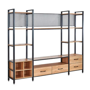 Modern Design Big Metal <b>Tv</b> Stands With <b>Shelves</b> and Wood Trays Made in Vietnam Indoor Outdoor Home Furniture - Product Image 2