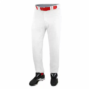 Ensemble uniforme pour homme, maillot de baseball orange, pantalon blanc, col en V, manches courtes, boutons sur le devant, polyester respirant, ELEVANCIA INDUSTRIES - Product Image 6