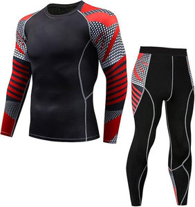 Ensembles de chemises et de pantalons à manches longues d'automne en taille plus sublimés avec logo personnalisé, finition lavée, séchage rapide et respirant, combinaisons de compression - Product Image 2