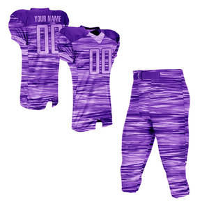 Tenue d'équipe sportive avec tissu respirant et durable, uniforme de football américain à manches courtes pour l'entraînement et la compétition - Product Image 1