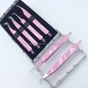 Dollar Design Pince à épiler inclinée solide Extensions de cils professionnelles de haute qualité Pointe de volume Marque privée Vente en gros - Product Image 4