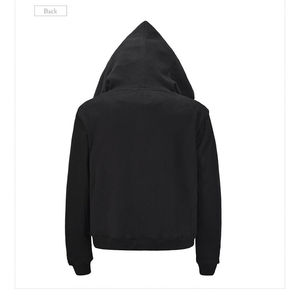 Sweats à capuche zippés 100% coton de haute qualité pour hommes Vente en gros de sweats à capuche zippés surdimensionnés brodés avec logo noir personnalisé - Product Image 2