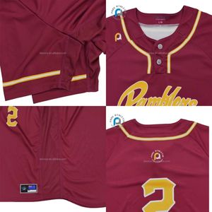 Maillot personnalisé Maillot de baseball vierge à deux boutons Drapeau Design Jeune Maillot d'équipe de baseball Uniforme - Product Image 4