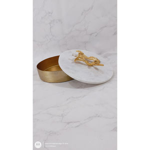 Elegante tarro de almacenamiento de cera para velas con diseño de hoja de aluminio superior perfecto para la decoración del hogar y la boda - Product Image 2