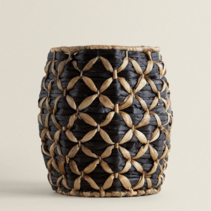 Cesta de lavandería de jacinto de agua artesanal con asa, cesta de almacenamiento organizadora al por mayor de Vietnam - Product Image 3