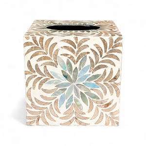 Caja de Pañuelos de Lujo Hecha a Mano con Incrustaciones de Nácar, Accesorio de Decoración para el Hogar - Product Image 2
