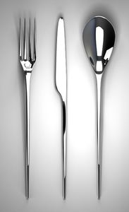 Couverts design de luxe cuillère fourchette couteau couverts de luxe qualité en acier inoxydable poli miroir - Product Image 4