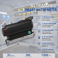 Compteur d'eau intelligent DN15 1/2 pouce LoRaWAN à ultrasons avec alarme de fuite et de manométrage, prend en charge OTAA et le décodeur de charge utile