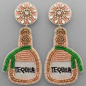 2025 recién llegados wow diseño Color Rani azul pendientes para mujeres hecho a mano semilla cuenta profesor declaración pendiente con cuentas - Product Image 5