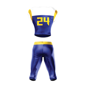 Conjunto de entrenamiento de fútbol americano con Jersey absorbente de sudor de tela de poliéster y pantalones para atletas - Product Image 4