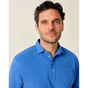 Polo ligero y cómodo para hombre, camiseta Polo de manga corta de algodón 100%, venta al por mayor, Etiqueta Privada, deportes informales y uso diario - Product Image 6