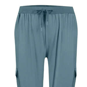 Pantalones pitillo de mujer de alta calidad Nuevo diseño Cintura alta Estampado plano Otoño Oxford Deportivo Flaco Bajo MOQ Venta al por mayor Mejor precio hecho - Product Image 6