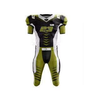 Conjunto de uniforme de fútbol americano para hombre con estampado personalizado, ropa deportiva de manga corta de alta calidad, transpirable, de talla grande, nombre del jugador - Product Image 1