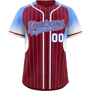 USA Quick Dry Pro Series Youth Baseball & Softball Jersey Tissu en sergé sublimé personnalisé avec bouton en maille et broderie - Product Image 1