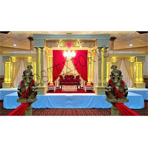 Mandap de Boda Único de Tres Pilares de Fibra, Mandap de Boda Indio de Texas, Mandap Clásico Cuadrado de Tres Pilares de Dalla, Mandap de Boda de Tres Pilares del Reino Unido - Product Image 1