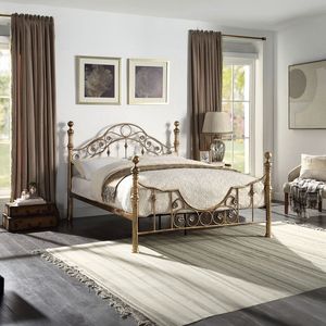 Estructura de cama de latón macizo que ofrece elegancia tradicional, adecuada para temas de muebles de dormitorio de estilo clásico moderno. - Product Image 4