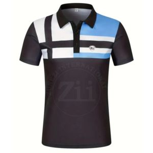 Sublimación personalizada en blanco Polo de secado rápido estilo 220G Jersey tela peso manga corta Polo para hombres - Product Image 2