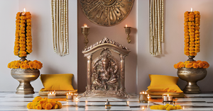 Estatua de ídolo de Ganesh, escultura decorativa de Dios hindú Murti, colgante de pared de latón para el hogar, pieza de exhibición, Vertical de aluminio moderno duradero - Product Image 2