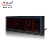 Horloge murale LED numérique à segments LED personnalisée pour l'intérieur, affichage de l'heure et de la température, écran de temps et de température, carte de circuit imprimé