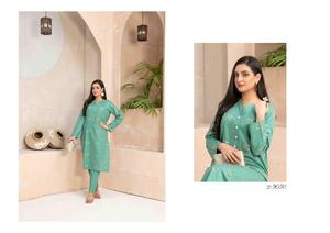 Algodón para mujer Shalwar Kameez Diseño modesto Ready Wear Plus Size ODM Precio al por mayor para uso diario - Product Image 5