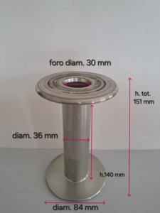 Bobina con Brida de Aleación de Aluminio Scaglia para Hilado, Retorcido y Recubrimiento de Hilos 140-36-84mm Origen Italia 0.26kg - Product Image 2