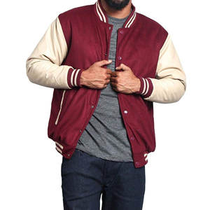 Vente en gros de vestes universitaires pour hommes avec manches en cuir de haute qualité, vestes universitaires personnalisées et élégantes pour hommes pour l'hiver, vente à chaud - Product Image 2