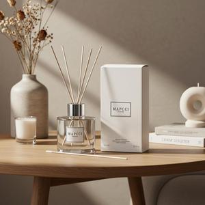 Decoratieve Etherische Olie Riet Diffuser Helder Glazen Fles Ronde Vorm Met Aangepaste Logo Voor Geschenkverpakking